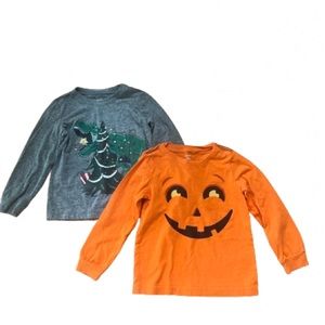 Carters Toddler Holiday Shirt Lot Christmas and Halloween Size 24m